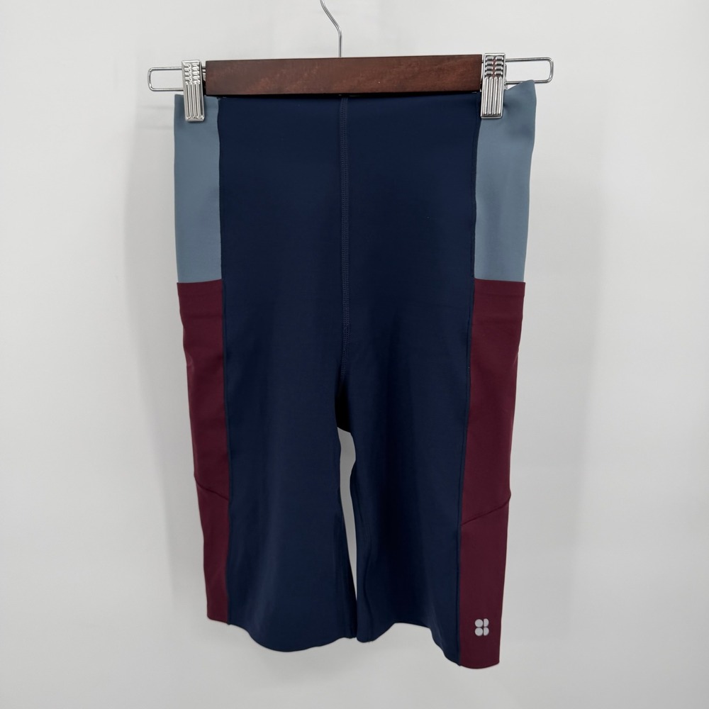 Sweaty Betty Power Women's Size XS High Waisted‎ Burgundy Grey Blue Leggings
